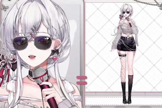 draw and rig anime live2d model, live2d, vtuber model, 2d vtuber, vtuber rigging
