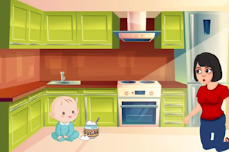 create 2d animated video 2d cartoon anime animation 2d3d cartoon character video