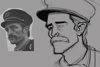 create  hand drawn sketch illustrations