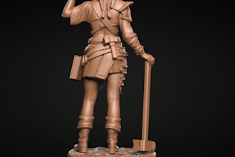 create 3d sculptures for games, animation and printing in zbrush or blender