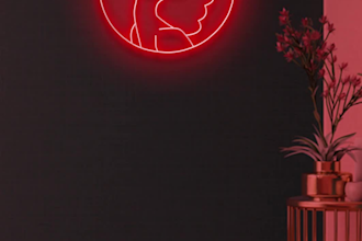 design 3d custom neon sign logo with acrylic effect