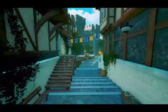 design 3d stylized game environment game props  level design 3d terrain and map
