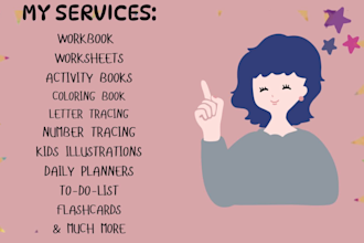 design printable educational worksheets and workbooks for kids and teachers