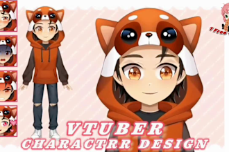 design 2d vtuber, vtuber rigging, live2d model, facerig, 2d vtuber model, anime