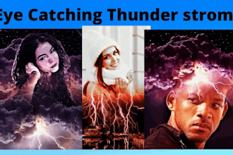 do massive ar filer thunder gif effect for your photo