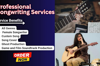 be your female song writer, lead and versatile singer for pop, edm, any genre