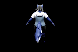 create a custom vrchat furry anime nsfw vrm vtuber avatar model