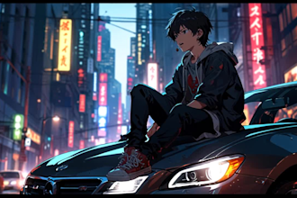 create a cool ai generated anime music video for your brand, song