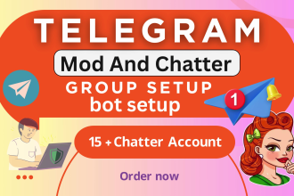 be telegram group setup and with chatter by message in crypto project