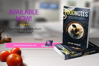 create modern 3d book promo video