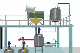 create HD 3d industrial animation, 3d chemical process video, 3d chemical video