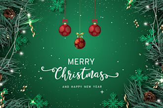 design invitation amazing christmas and new year animations