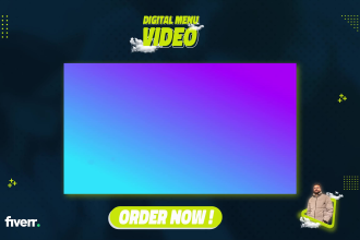 animate your restaurant food menu HD video