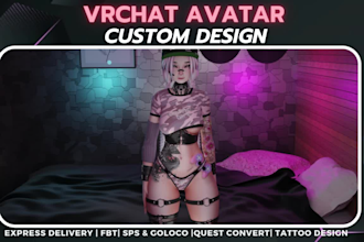 design a custom vrchat avatar for you