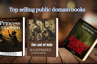 provide all time best selling public domain books for amazon