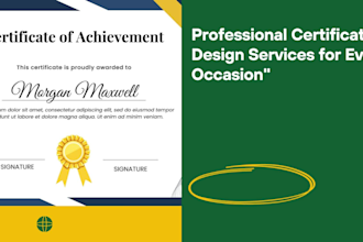 professional design certificate, diploma, awards  services for you