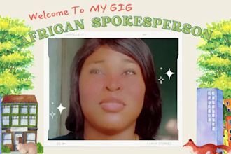 be your nigerian natural background female spokesperson