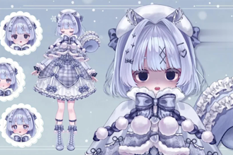 draw and rig live 2d vtuber model, live 2d rigging, facerig, vtuber commission