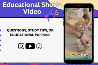 create educational short videos featuring questions, study tips, or learning