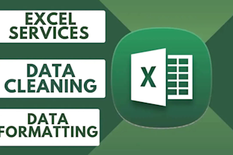 do data entry, data formatting and data cleaning