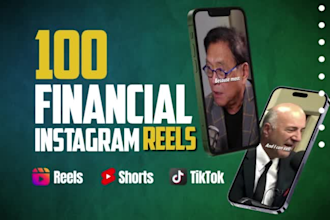 create finance instagram reels, youtube shorts and tiktok videos