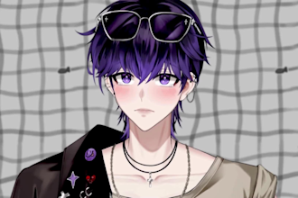 make male and female 2d vtuber model, live2d model, 2d vtuber rigging