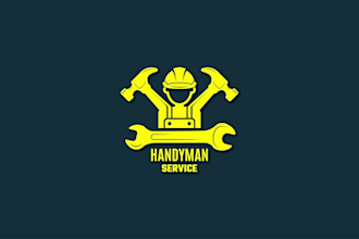 design modern home repair, painting, handyman logo