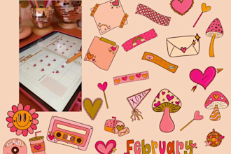 design custom digital stickers for your brand or planner