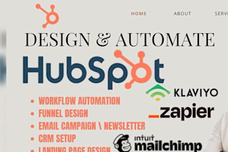 design automate hubspot crm mailchimp klaviyo zoho crm workflow api marketing