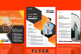 create a professional and custom flyer and brochure
