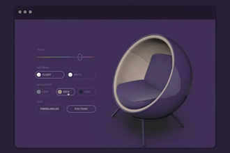 develop interactive 3d website, 3d product configurator threejs webgl verge3d