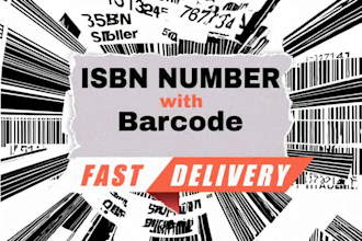 assign your book an isbn number with barcode from a USA publishing company