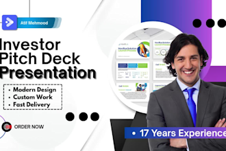 design, redesign powerpoint presentation, investor pitch deck in 8h