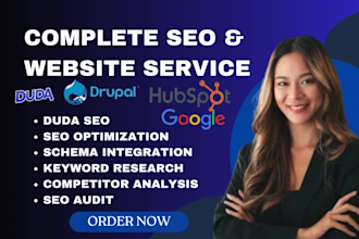 do on page SEO for duda website for google ranking, prestashop, hubspot, drupal