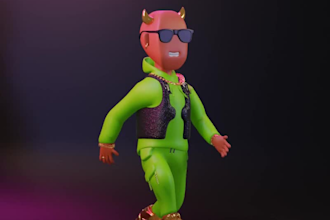create nft custom unique 3d character with traits and backgrounds