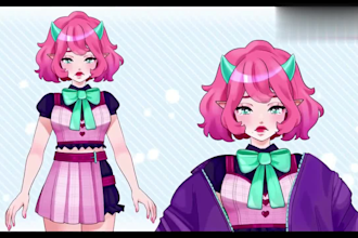 design and rig live 2d vtuber model, live 2d rigging, vtuber commission