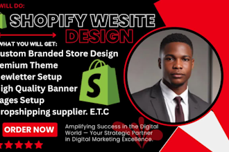 shopify website design, shopify store redesign, dropshipping store design