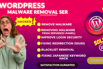 fix wordpress website and remove malware in a short time