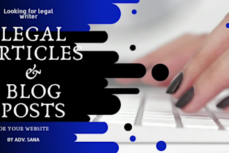 do legal research and legal blog article writing