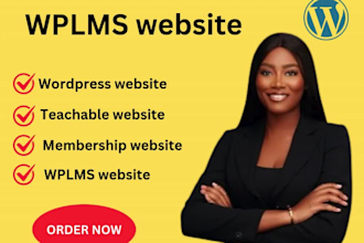 build wplms website wordpress membership website teachable website wplm website
