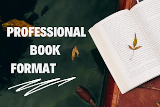 do book formatting for amazon kindle and page layout design