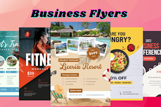 design church, real estate, event, fitness, and restaurant flyer professionally