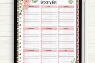 design hyperlinked digital planner, journal, workbook or etsy product PDF