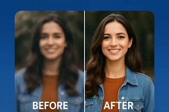 photoshop retouching, blurry photos editing portralts