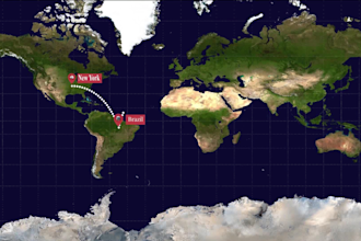 create map animation for your travel vlog or video