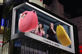 render cgi realistic billboard animation, 3d model product design, vfx animation