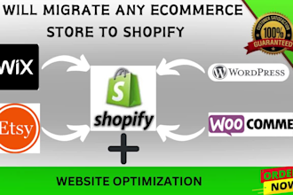 migrate wordpress woocommerce wix store to shopify