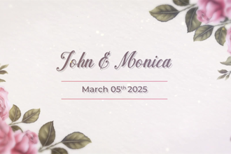 create romantic wedding invitation video