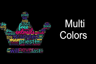 make hd colorful word cloud art for you