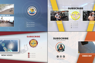 ending or outro screen for youtube twitch